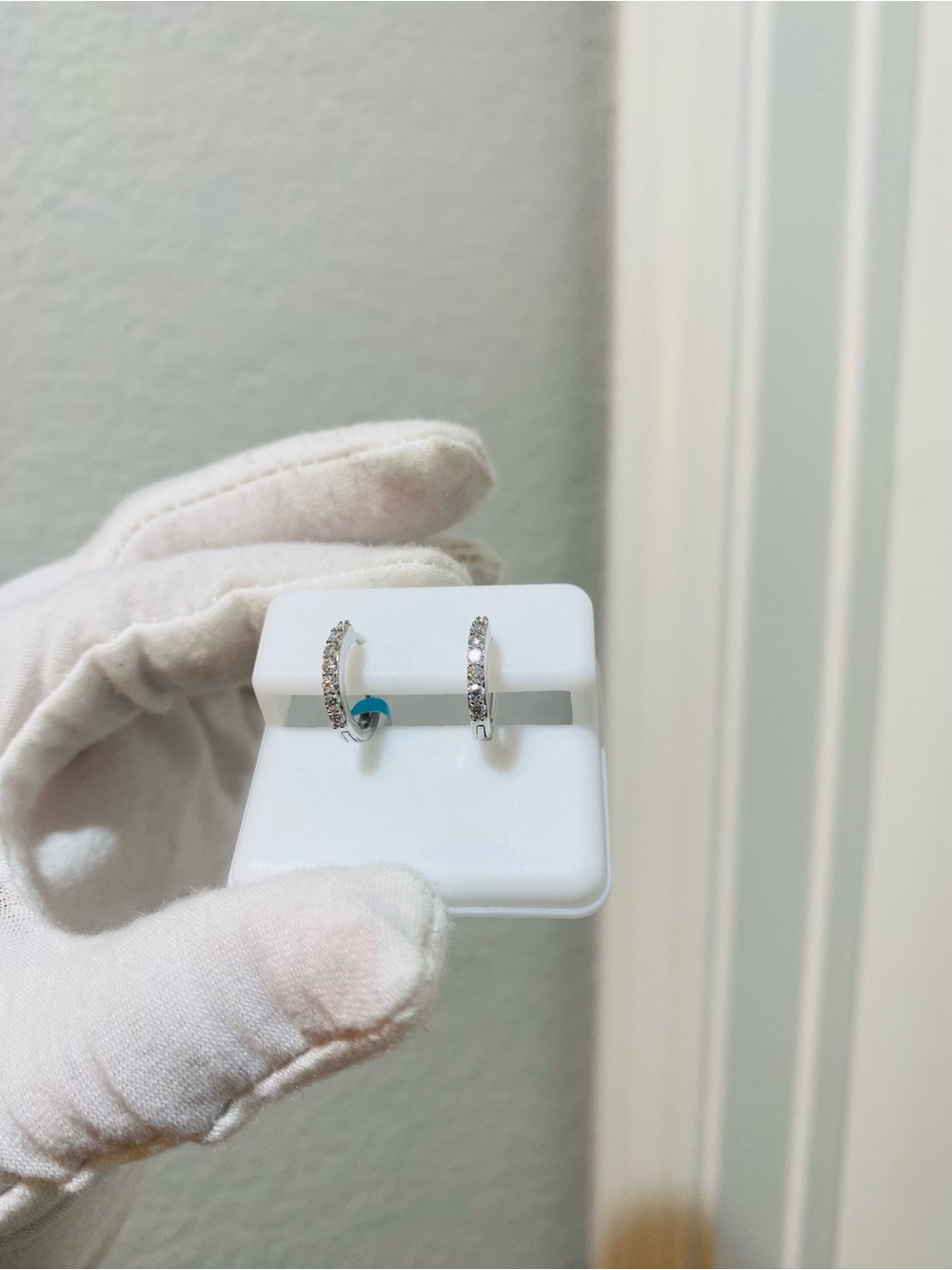 Moissanite + S925 Sterling Silver Huggies